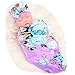 Galabloomer Newborn Baby Sleep Receiving Blanket and Bow Headband Set Baby Swaddle Blanket