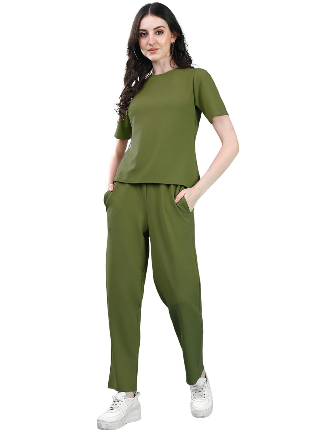 Selvia Women’s Co-ords Set|Lycra Top and Trouser Set|Casual Co-ords Set for Women|Two Piece Co-ord Set|Top & Pant Set Selvia Women’s Co-ords Set|Lycra Top and Trouser Set|Casual Co-ords Set for Women|Two Piece Co-ord Set|Top & Pant Set