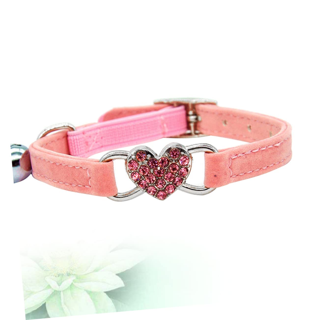 minkissy Lot de 2 Colliers pour Chat avec clochettes pour Chaton - Collier pour Chat - Collier pour Chat - Collier pour Chaton - Petit Collier Ras du Cou en Strass - Anneau réglable