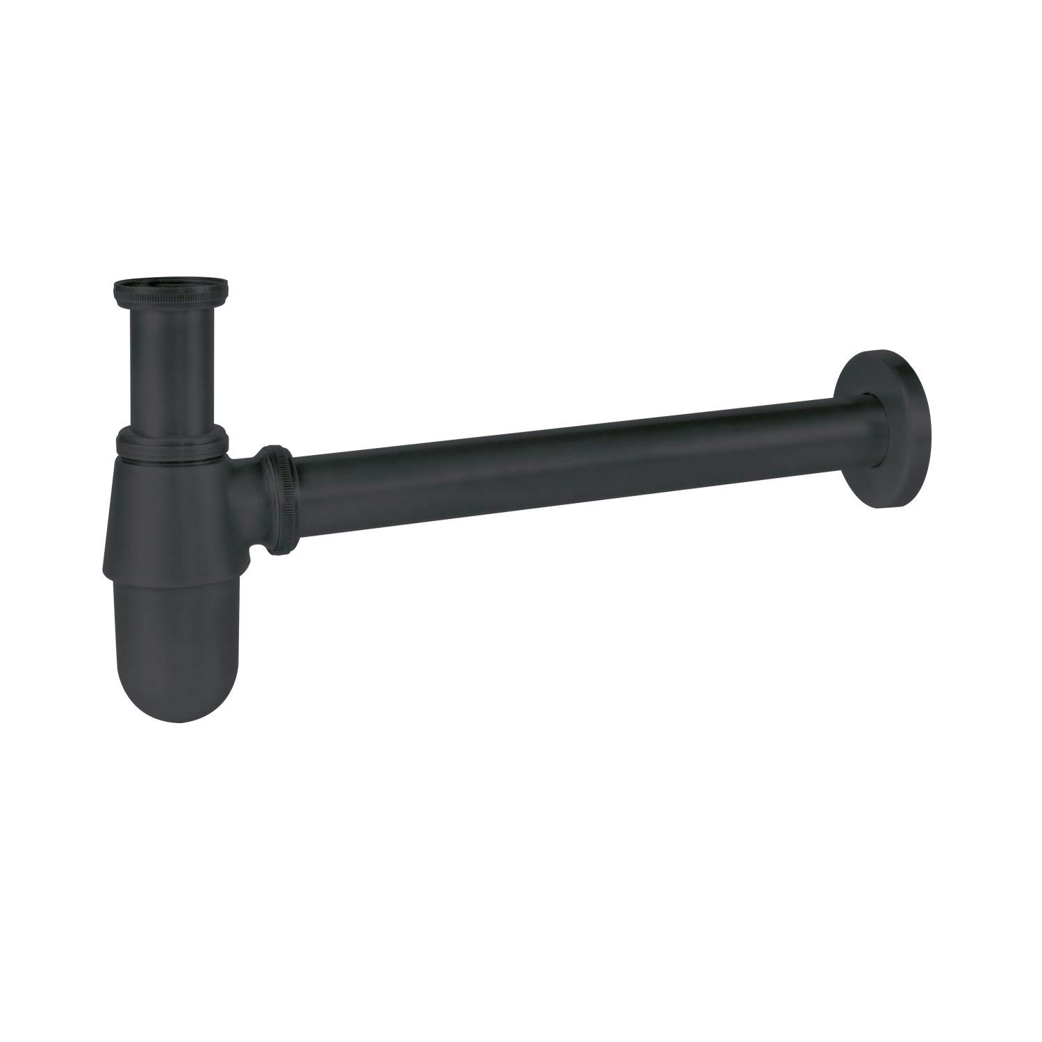 03463430NM Teleskop-Siphon für Waschbecken, 32 x 6,2 x 20 cm, matt-schwarz