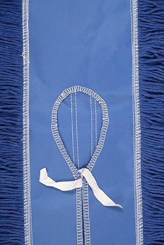 Image of 36 inch inch Industrial-Grade Cotton Dust Mop Head Refills, Perfect Replacement for Busy Home, Gym, Commercial Spaces, Heavy-Duty Mop for Janitorial & Housekeeping Needs - 2 Pack (Blue)