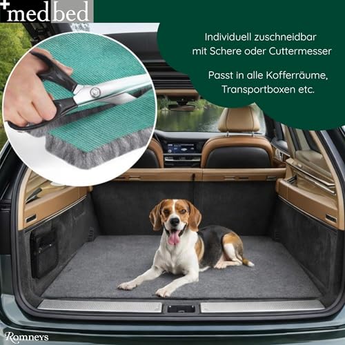 Medbed Premium - Die medizinische Hundedecke: rutschfest, feuchtigkeitsabsorbierend, atmungsaktiv und waschbar (50x70 cm, Pfötchen-Grau)