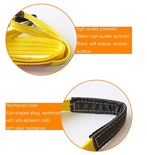 Sling Lifting Sling 1,2,3 ton White Flat Crane Lifting Strap Wear Resistant Sling Lifting Durable Rigging Straps Carry Straps for Large Furniture (Color : 2T, Size : 5M)