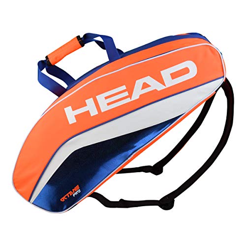 HEAD Octane Pro Badminton Kit Bag | Material: Polyester | 3 Compartments Hold 12 Racquets | Professional with Integrated Shoe Pocket| Size: 75x46x29 C
