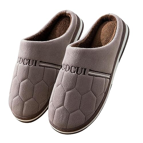 Pantoufles d'automne et d'hiver en coton pour hommes chaussons de maison chauds ZONTO grande taille