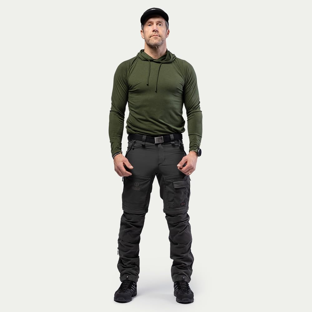 Beyond Nordic BN002-V2 Herren Pro Zip Off Pants, Langlebige Outdoor-Hosen mit Reißverschluss Off-Funktion