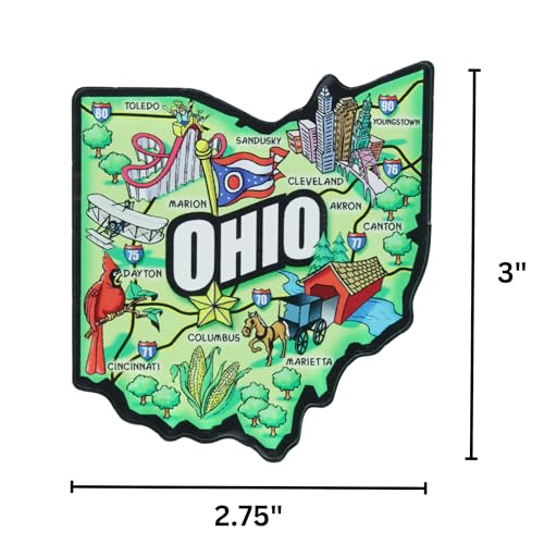 Imán acrílico decorativo Ohio State 2.75x3 pulgadas miniatura 6