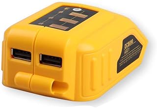 DCB090 USB Power Source Converter with 3 in 1 USB Cable for Dewalt 14.4V 18V 20V DCB120, DCB121, DCB127, DCB140 Lithium-Ion Slide Style Battery