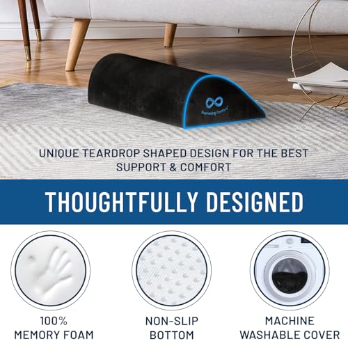 Everlasting Comfort Memory Foam Foot Rest Under Desk - Ergonomic Footrest for Home and Office, Ideal Office Accessory for Foot Support, Repose Pied Bureau - Image 4