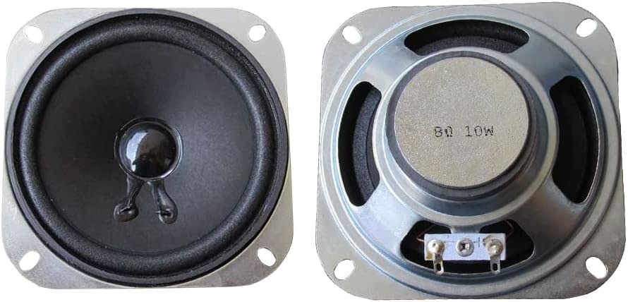 Desconocido 2 Altavoces de 4 Pulgadas Tree/Medium/Bass Woofer 8ohm 10W Altavoz de frecuencia Completa Altavoces súper Finos para Cine en casa DIY