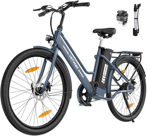 HITWAY Electric Bike, 26 inch E-bike Electric city bike for women and men, with 250W motor, 36V 10.4AH removable lithium battery 40-80km