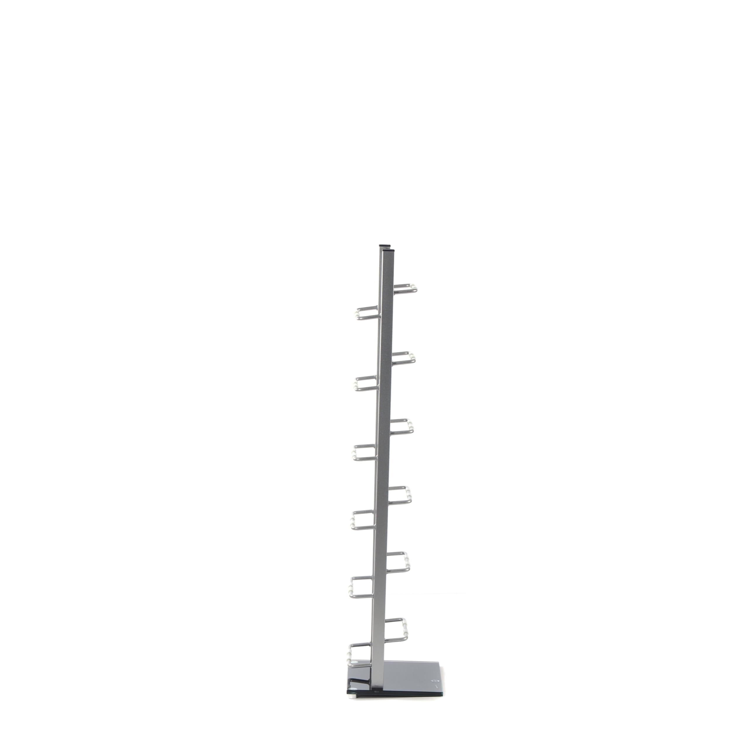 DESIGN CD ETAGÉRE TOWER 92 | en métal et verre, rangement pour environ 85 CDs, stand CD, Range-CD