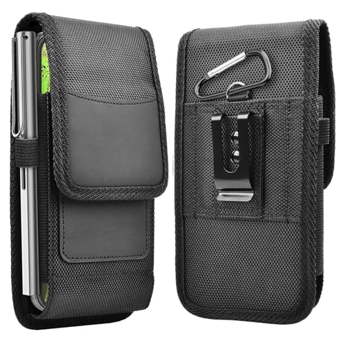 Funda Móvil Cinturón, Bolsa Cinturon Universal para Teléfono Móvil con Clip, Estuche Soporte Cintura Vertical Hombre para iPhone 15/14/13/12/11 /Pro/MAX, para Acampar, Senderismo, Ciclismo