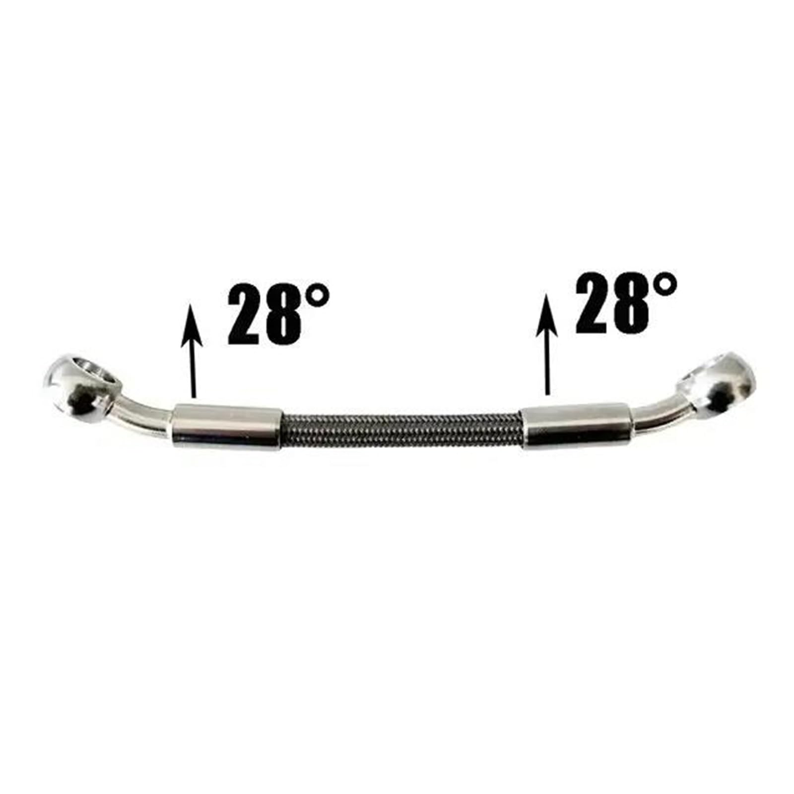 Tubo flessibile freno Accessori Per Motociclette M10 28°-28° Tubo Flessibile Per Olio Idraulico In Acciaio Inossidabile Intrecciato Rinforzato Per Freno Anteriore E Posteriore(220cm)