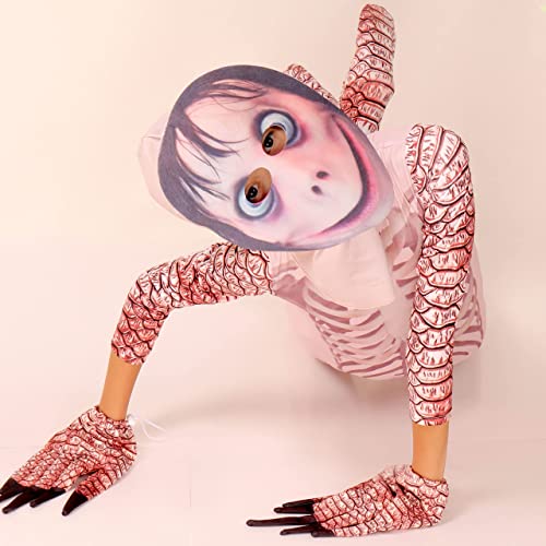 Momo Costume Kids Horror Devil Mask Scary Challenge Games Evil Costume Halloween Creepy Cosplay Party #TOP4