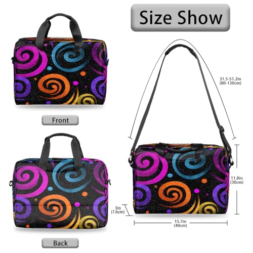 Bolso portátil colorido con patrón espiral 16 in impermeable miniatura 6