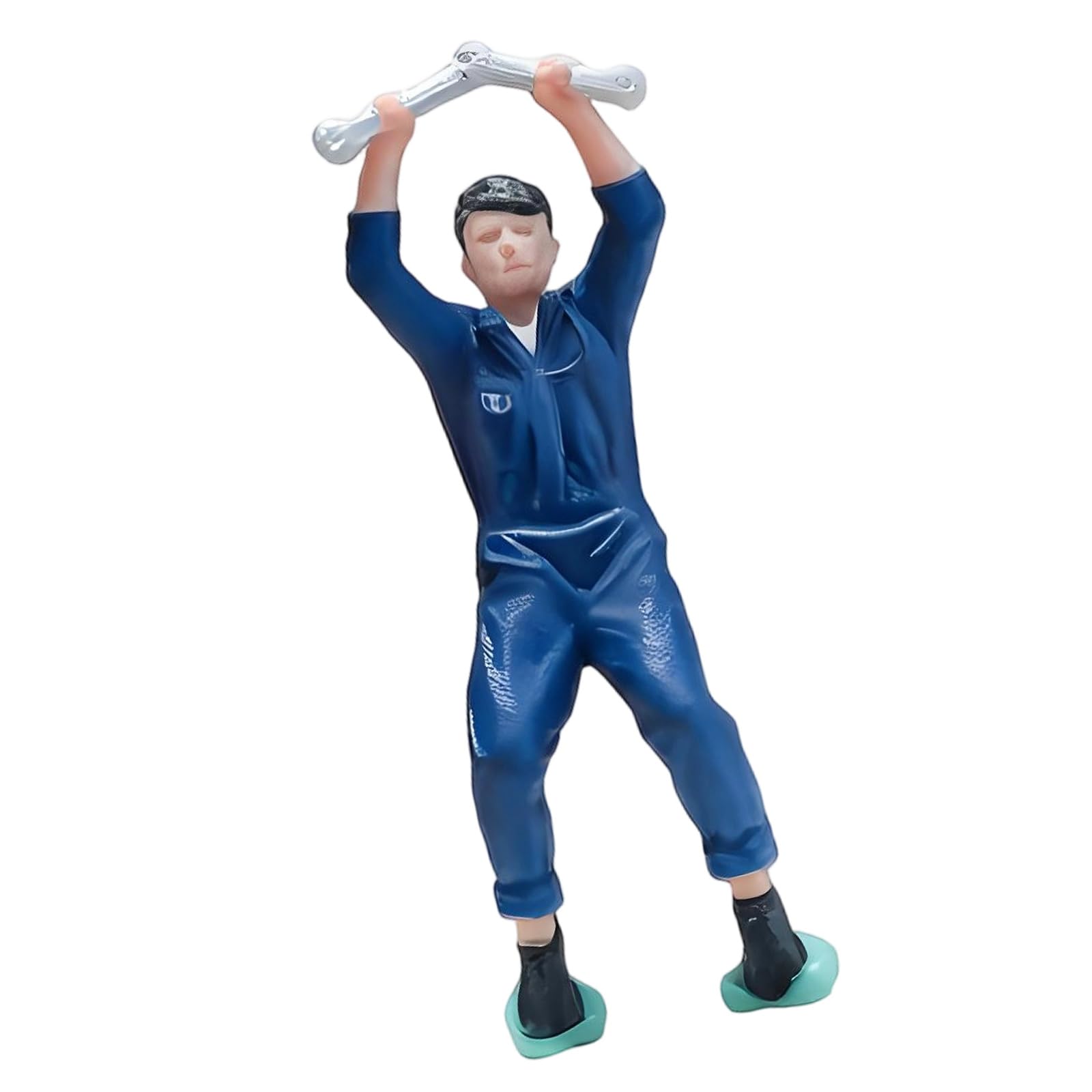 Msioytog Handcrafted 1/64 Repair Worker Scene Miniatures Repairman Decorations for Creative Dioramas and Offices Decorating Desk Deck