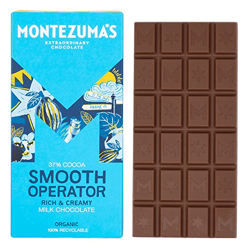 Montezumas Smooth Operator 37% Cocoa Smooth Milk Chocolate Gluten Free & Organic 90g Bar