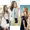 Casecret Petit Sac Téléphone Portable Femme Sacs Bandoulière Crossbody Pochette Brassard de Sport de Course à Pied Bande Running Armbag Universel pour iPhone 14 13 11 Samsung Xiaomi BIS zu 7.5" Noir #3