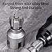 Integrated Internal & External Pipe Threading Tool, 2-in-1 Drill-Powered PVC Pipe Threader Kit with Various Die Sizes (1/2 3/4 NPT) for Home Repair (1/2in+3/4in)