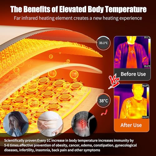 Image of OUTEXER Infrared Sauna Home Sauna Spa Room Chilean Pine Wood 1200W Indoor Saunas Low EMF 110V with 7 Color Light