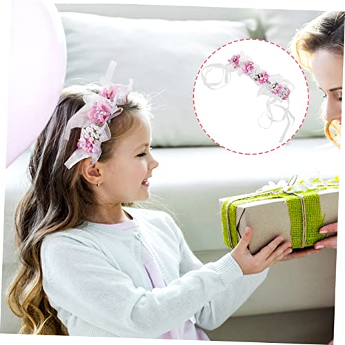 Beaupretty 4 Pçs Infantil Strass Headpiece Flor Headpiece Pérola Headband Flor Menina Headband Flor