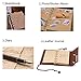 Leather Writing Journal Notebook,Classic Spiral Bound Notebook Refillable Diary Sketchbook Gifts with Unlined Travel Journals to Write in,Retro Pendants,Classic Embossed(Coffee)