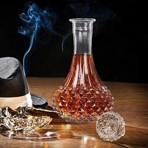Image of Elegant Whiskey Decanter Set with Glass 7 pc for Men & Women, 1000 Ml Whiskey Crystal Liquor Drinking Decanter Gift for Alcohol Lover (MV-08)