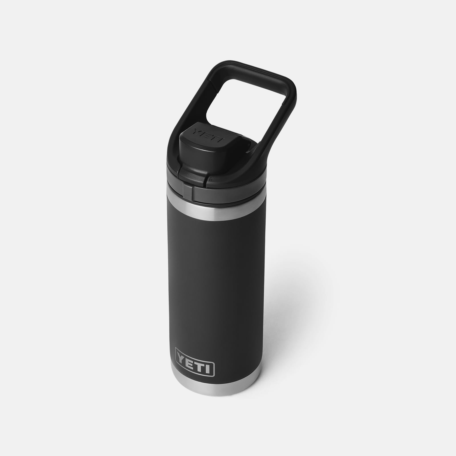 YETI Rambler Bottle Flip Chug, Vaccum Insulated Stainless Steel Bottle with Flip Chug Cap, Black, 18 oz (532 ml)