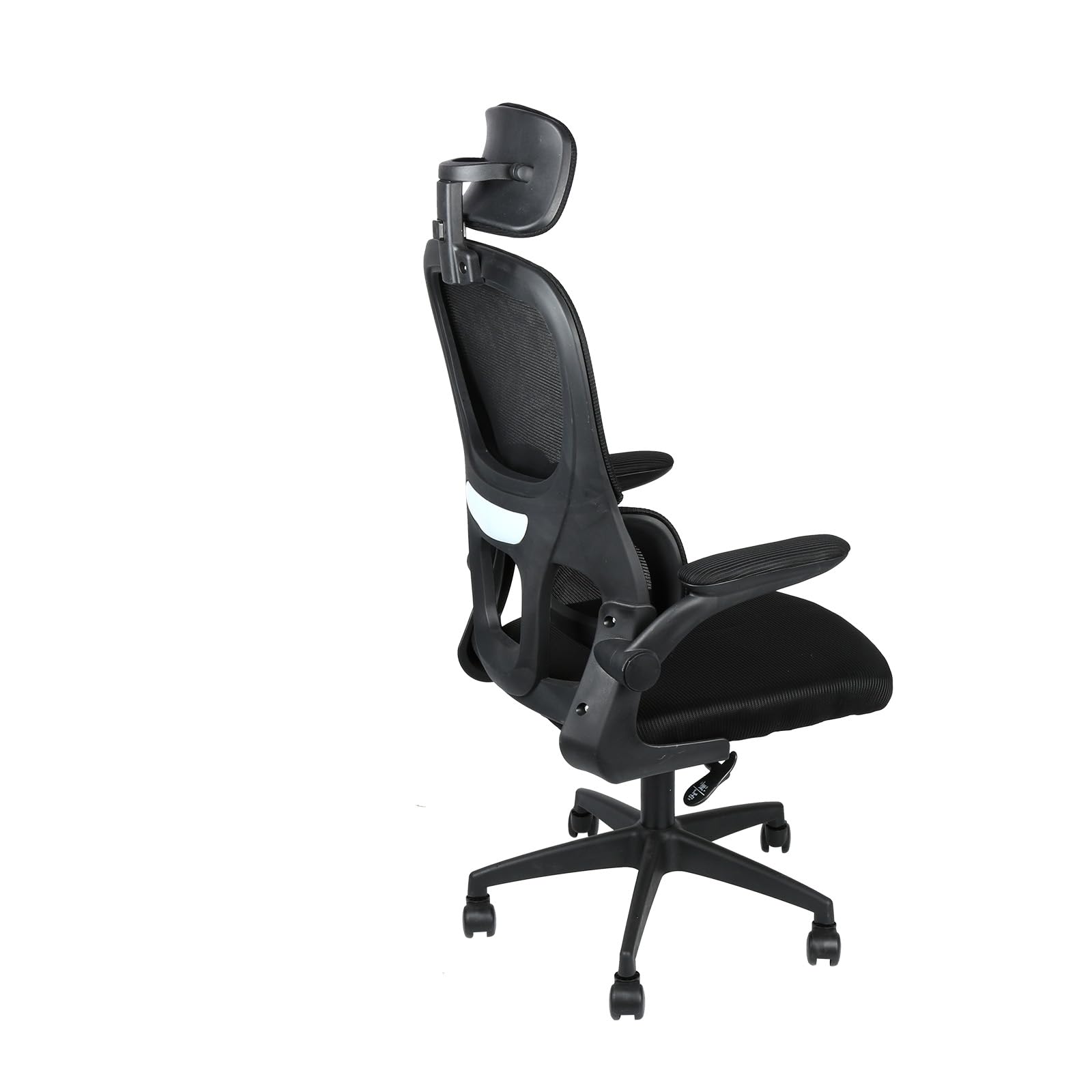 LANTUS Ergonomiczne krzesło biurowe, oddychająca siatka, regulowane podparcie lędźwiowe, oddychające siedzisko z siatki, ergonomiczne krzesło regulowane zagłówek i podłokietnik, 125 x 65,5 x 64 cm