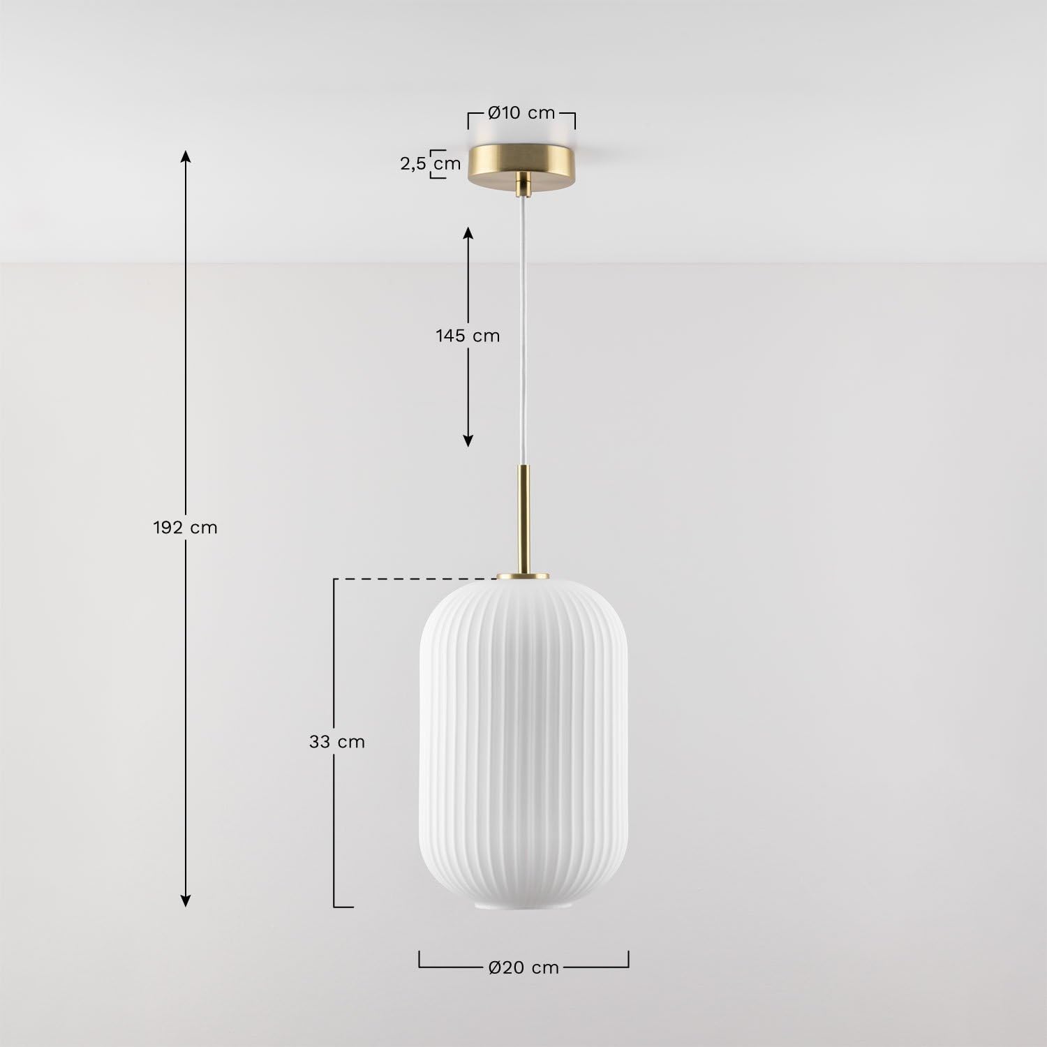 SKLUM Lampa sufitowa Bruner z metalu i szkła