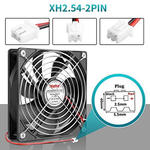 Wathai 120mm 12V 0.45A 2Pin DC Brushless Cooling Fan 12 Volt 120x120x25mm by Wathai - Used condition - Image 3