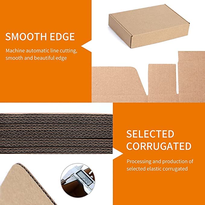 Image of Bleus 3 Ply Self-lock Mailing Box For Packing Shipping Courier Box, Size 6x4x1.5 Inches, Length 6 Inch - Width 4 Inch - Height 1.5 Inch, Very Hard In Strength Brown Color (75)