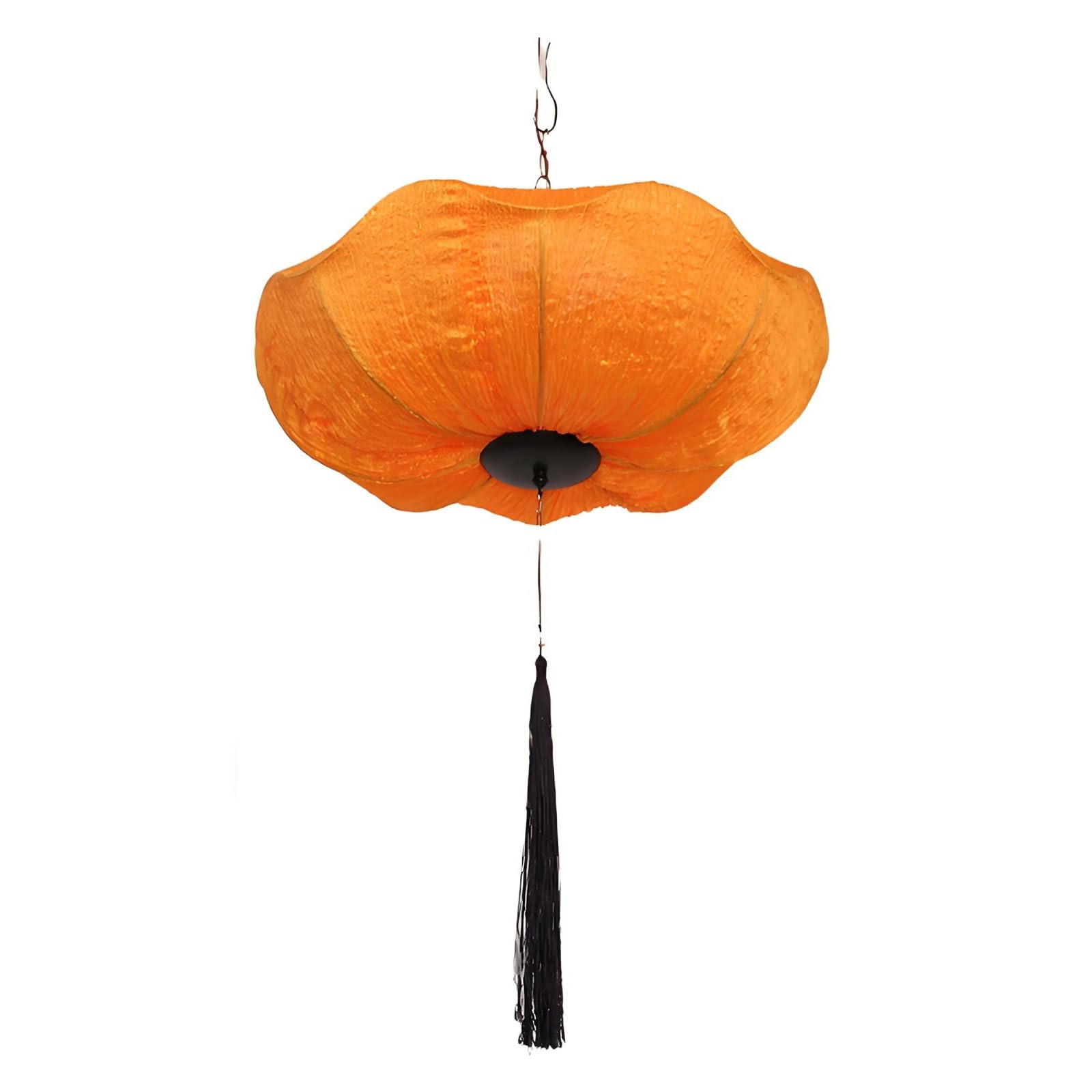 Lanterns， Handheld Chinese Lantern, Hanging Decorations, Lotus Flower for New Year(Orange,60#)