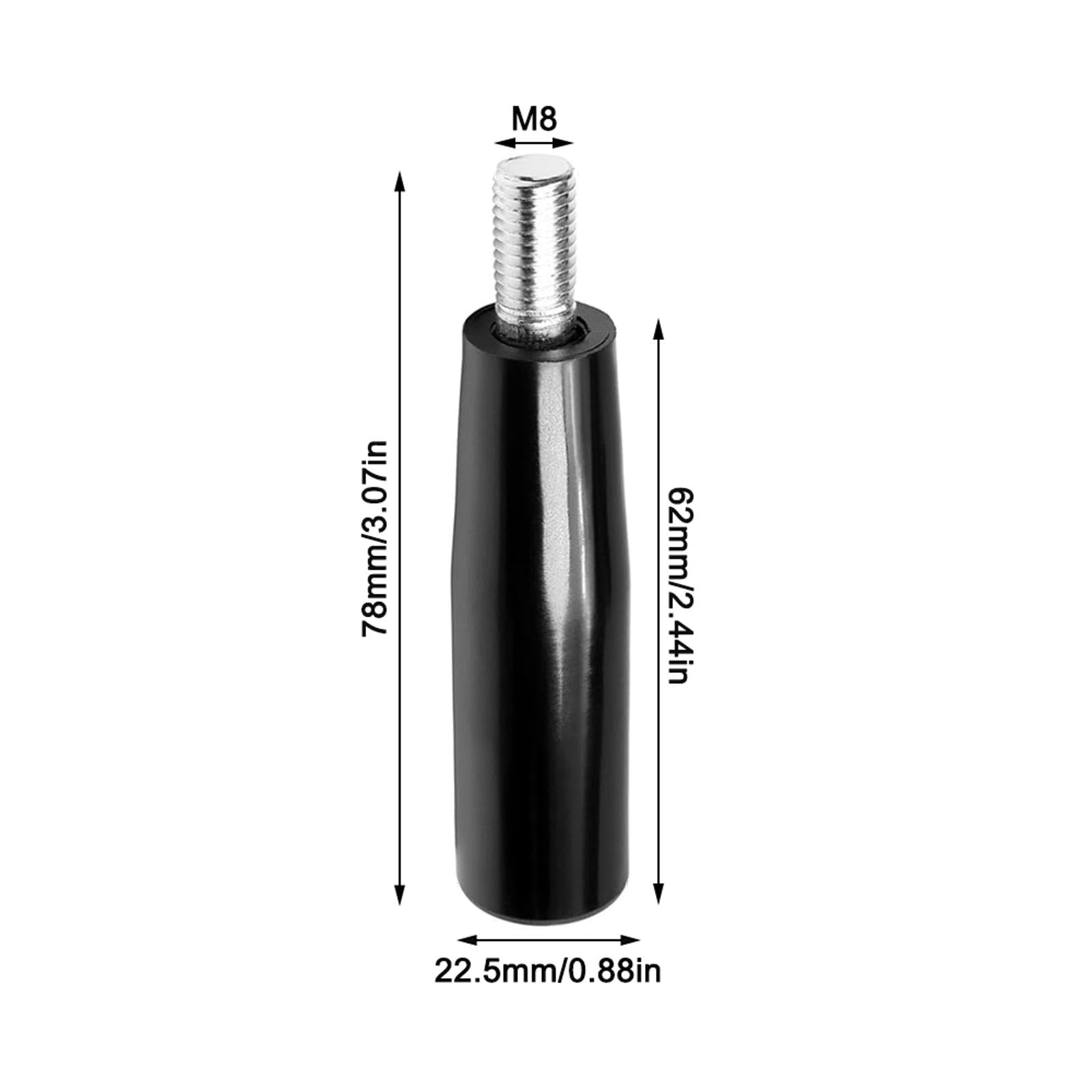 SEIWEI 1 Pcs Revoling Handle Knob Handwheel with M8 Male Thread and Smooth Handle for Industry Lathe Milling Machine, Easy to Use