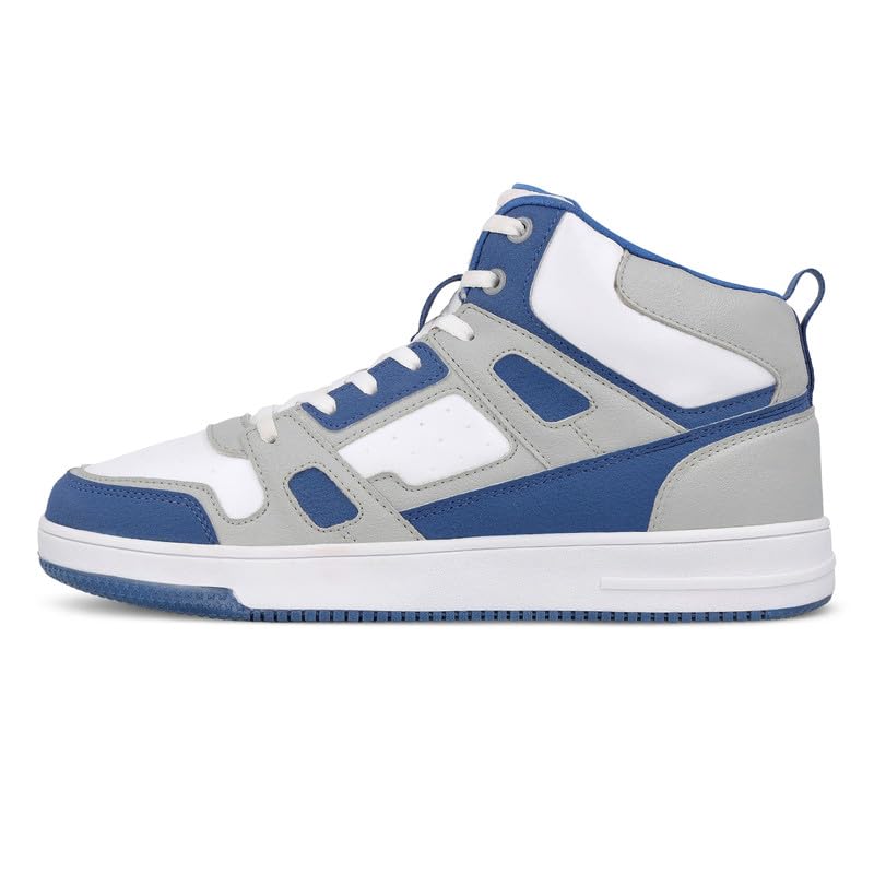 Image of WALKAROO High Top Casual Sneakers for Men's|Stylish and Comfortable|Cushion Insole and Slip-Resistance Outsole|Perfect Casual Wear|WY3466