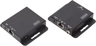 HD Multimedia Interface Extender, 10.2Gbps HDC-ED970C Plug and Play Ethernet Extender 100-240V with 1 Way IR Control for Video Conferencing(#2)