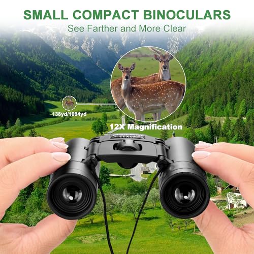 Binoculares compactos profesionales 10x36 para adultos y niños miniatura 6
