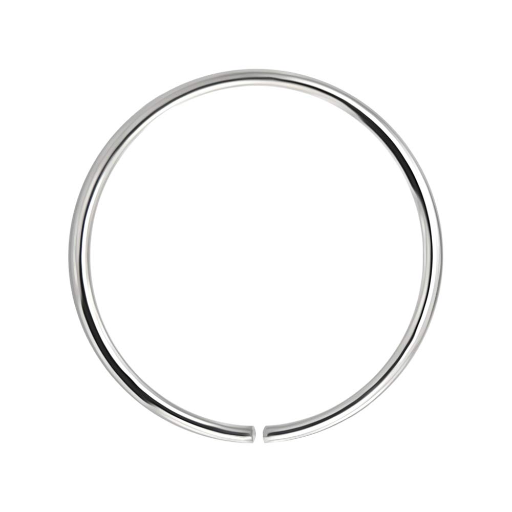 14k oro 22 Gauge - anello di 10mm diametro cerchio aperto continuo senza cuciture naso Piercing naso