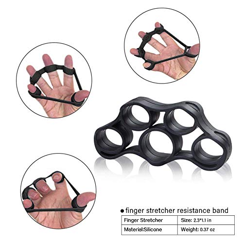 Image of Serveuttam Hand Grip Strengthener, Strength Trainer with Finger Exerciser, Forearm Workout, Finger Stretcher, Stress Relief Ball (Combo Hand Grip) (Multicolour)