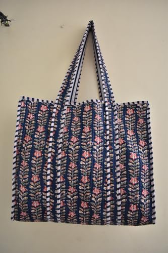 Image of Women's 100% Cotton Lightweight Shoulder Tote Bag with Interior Poeckt Casual Handbag for Women