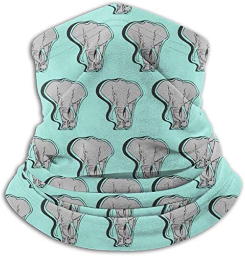 Braga Cuello Moto Calentador de Cuello Deporte Calentador Pasamontañas Polar Multifuncional Máscara Africa Elephants Neck Warmer Microfiber Headwear Face Scarf for Winter Cold Weather Keep Warm