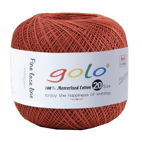 Image of golo Crochet Thread Size 20 Yarn for Hand Knitting Tatting Yarn 628