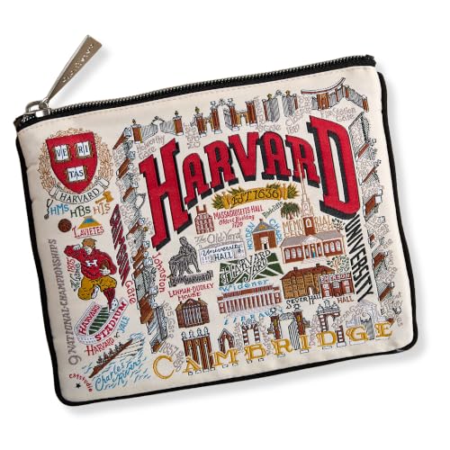 Catstudio Harvard University Collegiate Zipper Pouch Purse, Makeup Bag