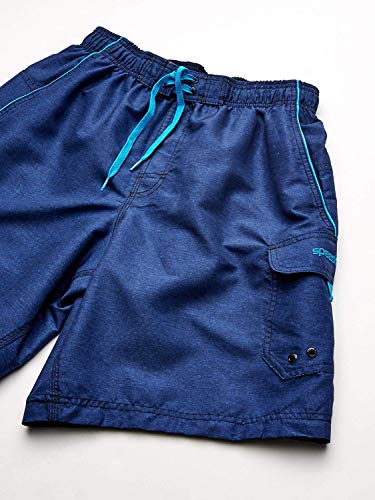 Speedo 7840260-HTHR/BL-XL Mens Knee Length Marina Ii Volley 20 Workout Shorts Swim Trunks thumb #2