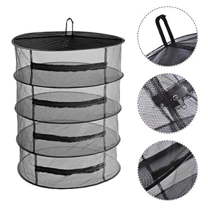 4-lagiges, Ungiftiges Nylonnetz, Zusammenklappbares Netz, Hängend, Trocknend, Trockengestell Erhalten, Kräuter-Trockengestell, Netz-Trockner, Hydroponik, Rollen 45 cm / 60 cm – Bild 7