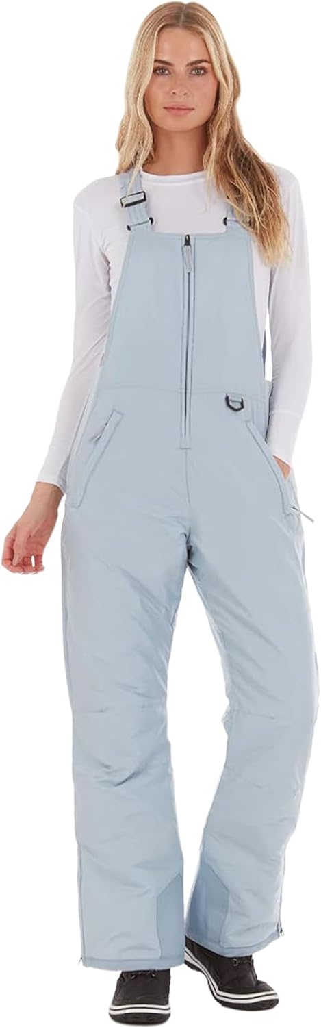 Arctic Quest Womens Ski Snow Bibs Pants Insulated Water Resistant Overalls Snowboarding Winter Waterproof Pants Women