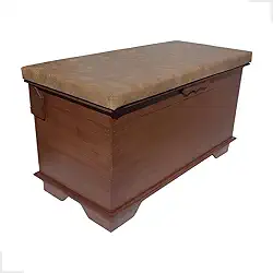 Bau Organizador Caixa Madeira Mdf Pé De Cama Para Quartos (Marrom Egípcio)