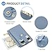SUIKIHUM Small Credit Card Wallet Slim Wallet for Women and Men, PU Leather Minimalist Card Holder - 7 Card Slots & 1 ID Window & 1 Zipper Pocket, Blue
