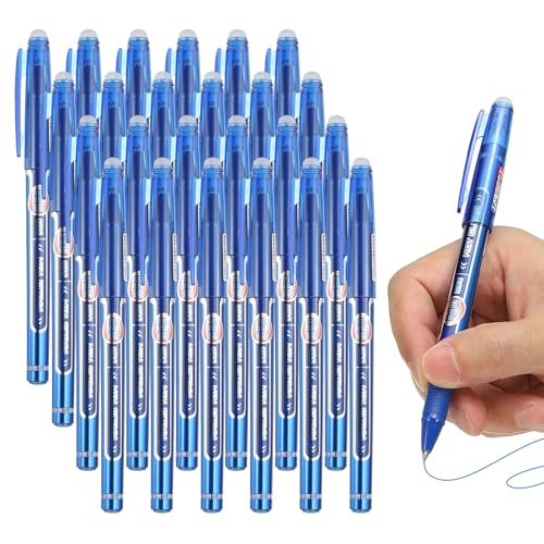 PATIKIL Bolígrafo Gel Borrable 0.5mm, Juego x24, Tinta Azul Cristal miniatura 1